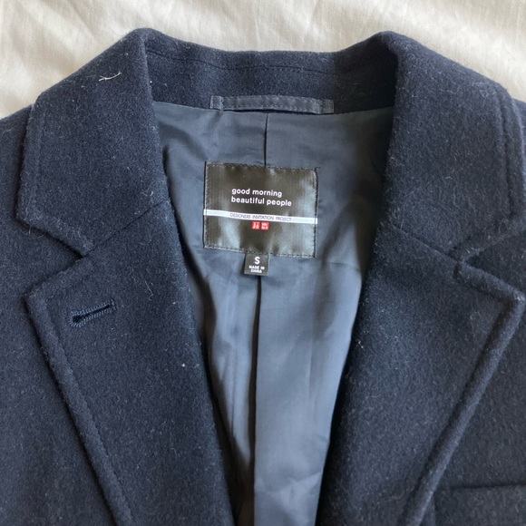 Uniqlo Wool Navy Blazer size S - Picture 2 of 5